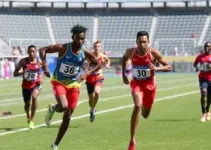 atletas do revezamento