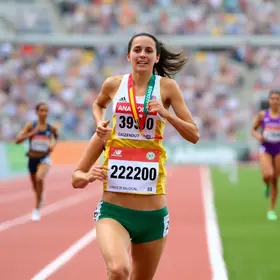 Ana Carolina Azevedo campeã 100 metros Ibero-Americano Lima
