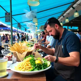 restaurantes no Mercado de Pinheiros