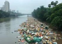 lixo no rio Pinheiros